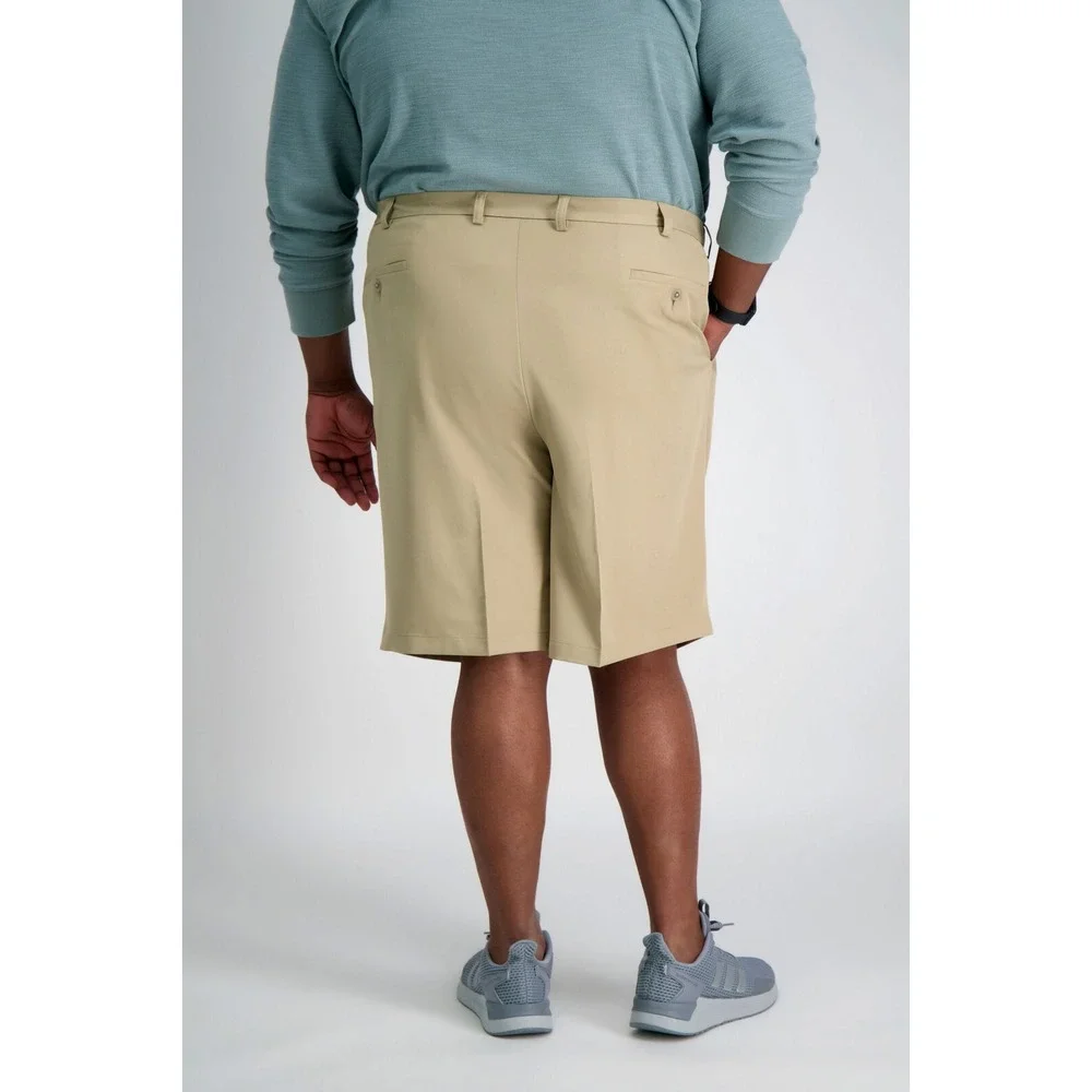 Haggar Mens Big & Tall Cool 18 Pro Shorts in Khaki Size‎ 40W